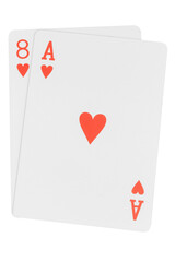 card gambling nine isolated on white background