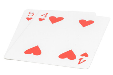 card gambling nine isolated on white background