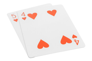 card gambling nine isolated on white background