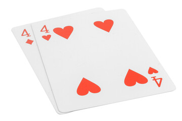 card gambling nine isolated on white background