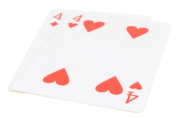 card gambling nine isolated on white background