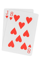 card gambling nine isolated on white background