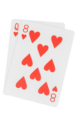 card gambling nine isolated on white background