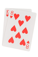 card gambling nine isolated on white background