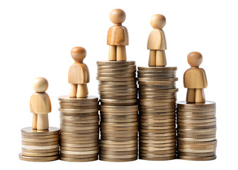 business man and woman icon 3D coins