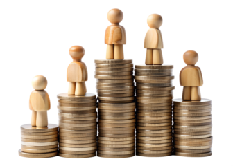 business man and woman icon 3D coins