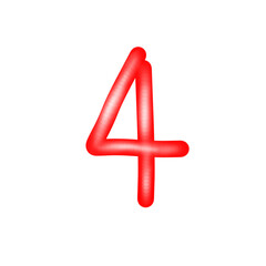 Obraz premium red letter 4