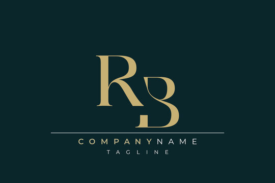 Elegant Monogram with Sophisticated Typography Design Featuring RB with Sophisticated Typography