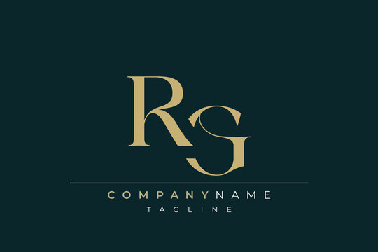 Elegant Monogram with Sophisticated Typography Design Featuring RG with Sophisticated Typography