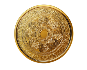 High-resolution golden coin image representing digital finance and cryptocurrency.