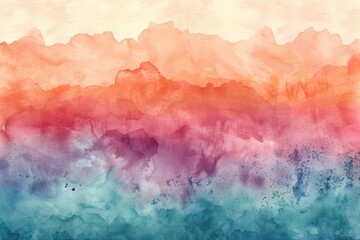Fototapeta premium Gentle watercolor effect background in pastel pink, blue, and green, evoking a peaceful and artistic feel