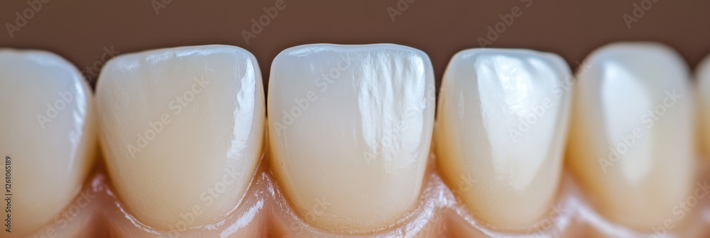 Poster Before and after whitening effects captured in a close up of teeth to showcase dental transformation and smile enhancement. Generative AI