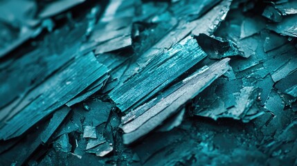 A detailed view of blue paint with texture and color details