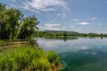 Fototapeta premium Posta Fibreno lake nature reserve, Frosinone, Italy
