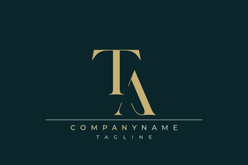Elegant Monogram with Sophisticated Typography Design Featuring TA with Sophisticated Typography