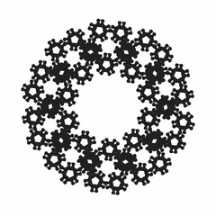 abstract seamless geometric mandala pattern