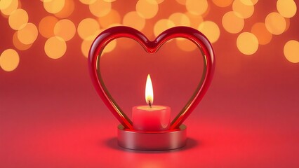 burning candle heart