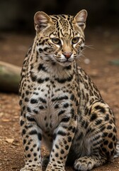 Fototapeta premium Leopard Cat in Southeast Asian Jungles