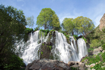 Fototapeta premium The Shaki waterfall in Armenia