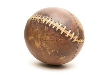 A single football on a white background, ideal for sports-related designs and promotions