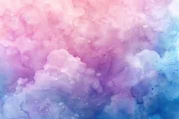 Fototapeta premium Gentle watercolor effect background in pastel pink, blue, and green, evoking a peaceful and artistic feel