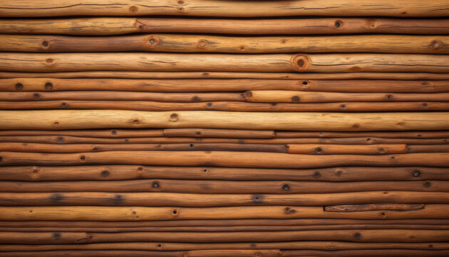 Stacked wooden logs creating natural textured background