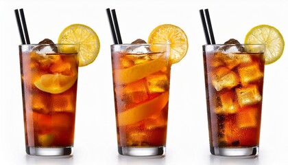long island iced tea isolated on white background