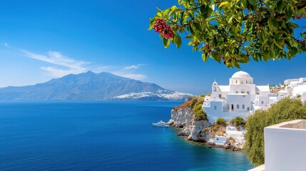 Scenic View of White Buildings in Santorini