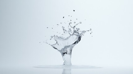 water splash on white background