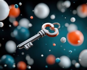 Celestial Key Glowing in Radiant Light