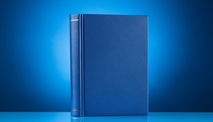 photo file of blue book cover front isolated on vertical background