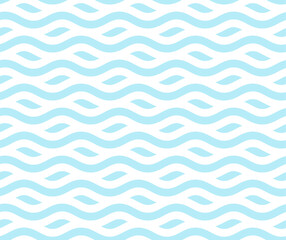 Seamless pattern with light blue waves