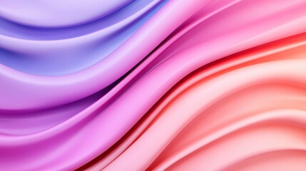 Obraz premium Abstract Gentle Gradient in Pink and Purple Wavy Texture with Smooth Flowing Curves