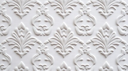 Elegant Damask Pattern on Light Grey Background Refined and Stylish Design Texture