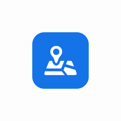 satellite location view icon sign vector