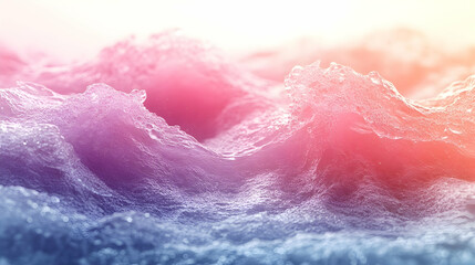 Fototapeta premium Pastel-colored waves, ocean surface, sunlit, abstract background, website design