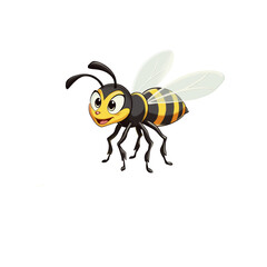 bee on white background