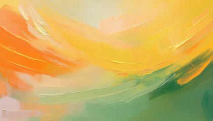 art oil acrylic smear brush stroke blot painting wall abstract texture yellow orange green pastel neutral color stain background