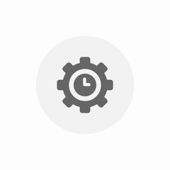 gear times icon sign vector