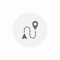 gps route destination icon sign vector