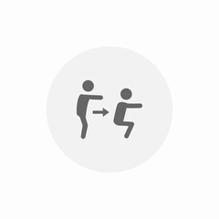Fototapeta premium health exercise icon sign vector
