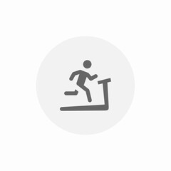 running exercise gym icon sign vector