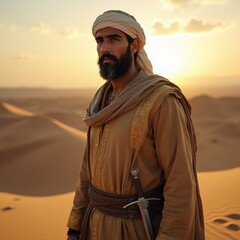 man in desert