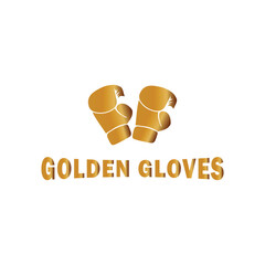 Golden Gloves Boxing Logo vectot illustrator