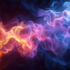 Obraz premium Mystical Smoke Wisps in Dark Background