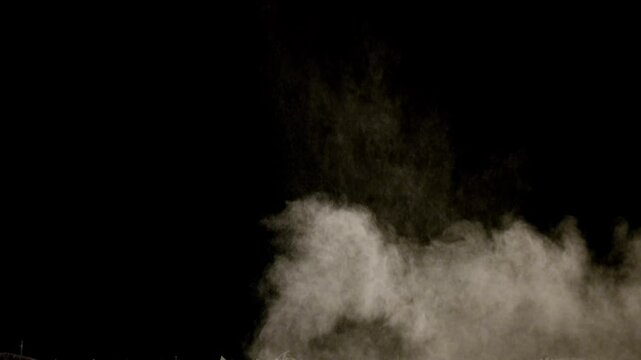Realistic dust overlay PNG black background. Dust VFX Video Element.