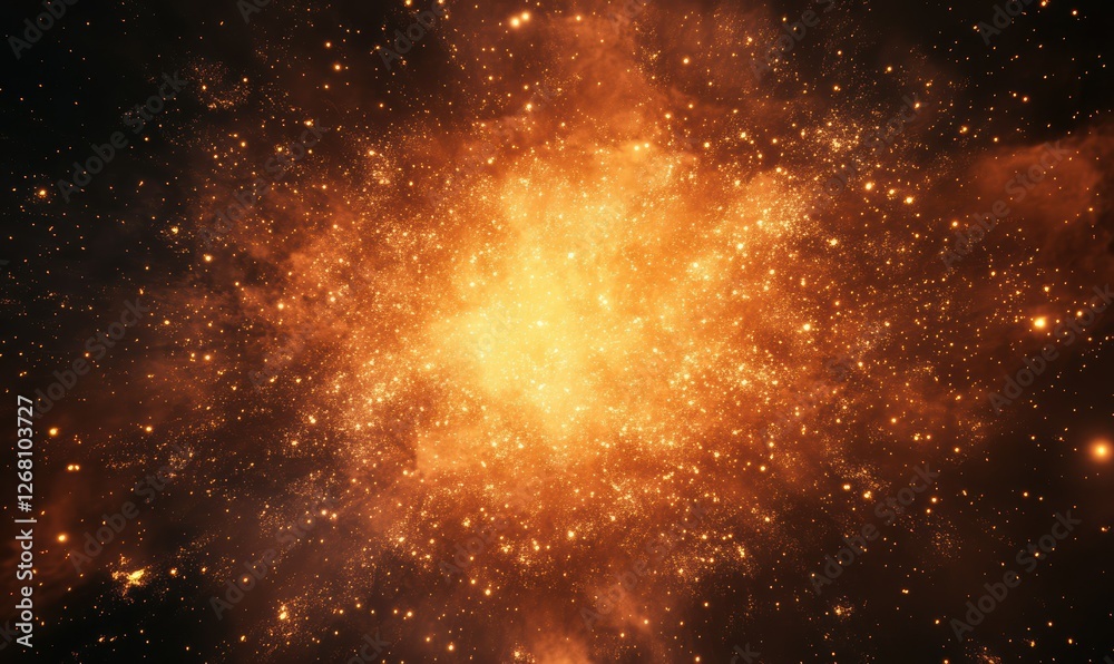 Poster abstract fireworks background and space for text