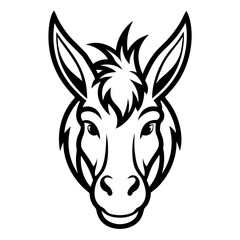 Mule Animal Vector Illustration – Cartoon, Clipart & Line Art Design on White Background, Mule animal vector clipart in cartoon, line art, and illustration style on a white background.
