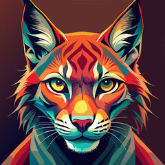 Obraz premium cat head vector