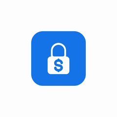 money lock icon sign vector